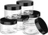 6 Pack 6 oz Plastic Jars Refillable Containers with Lids Wide-mouth Leakproof Reusable Round Empty Jars for Travel Cosmetic Dry Food Spice Cookie ...
